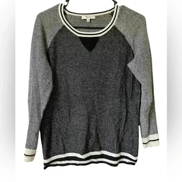 Madewell Gray Black White Tiptone Wool Blend
Knit Sweater - Picture 1 of 9